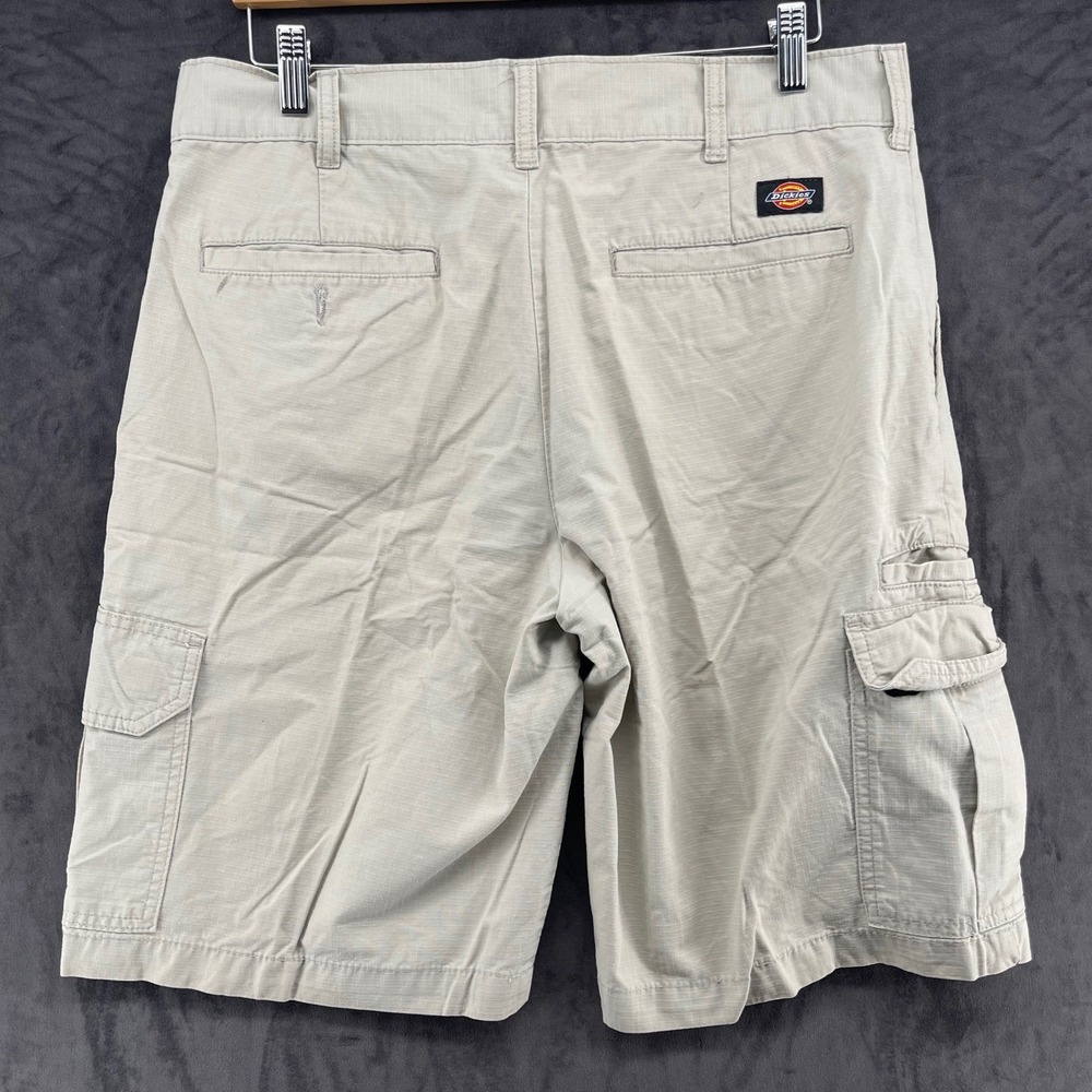 Dickies Mens Cargo Shorts Khaki Tan Ripstop Cotton Workwear WR351RST Size 34